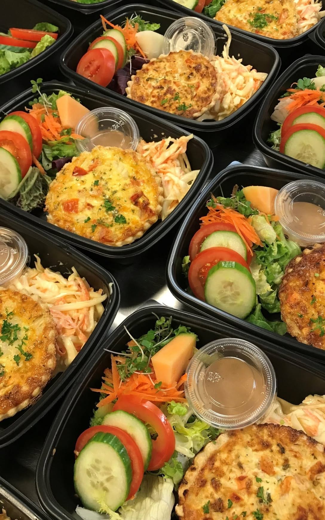 Fresh catering dishes
