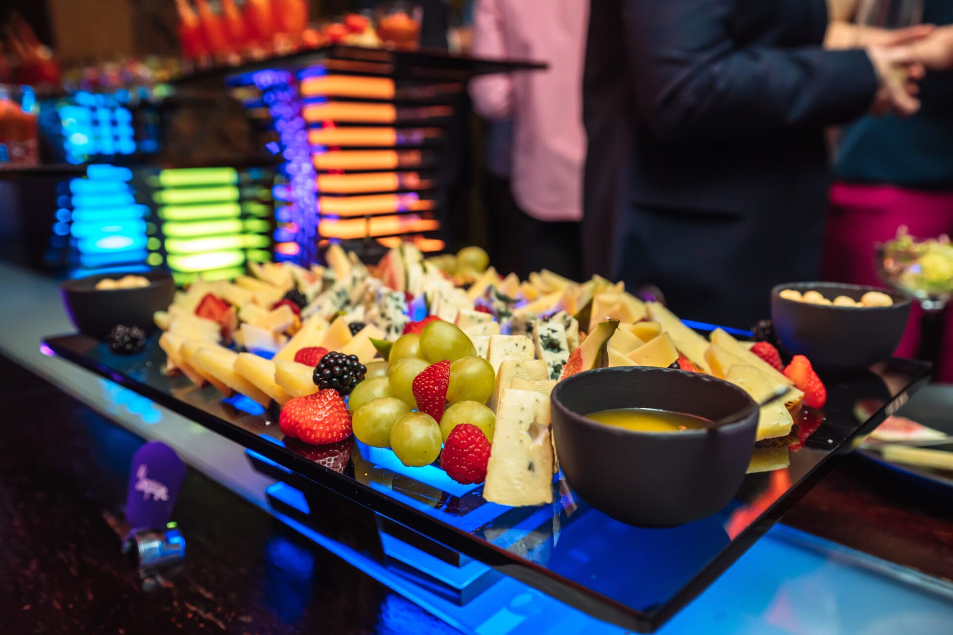 Cheese and fruit catering platter