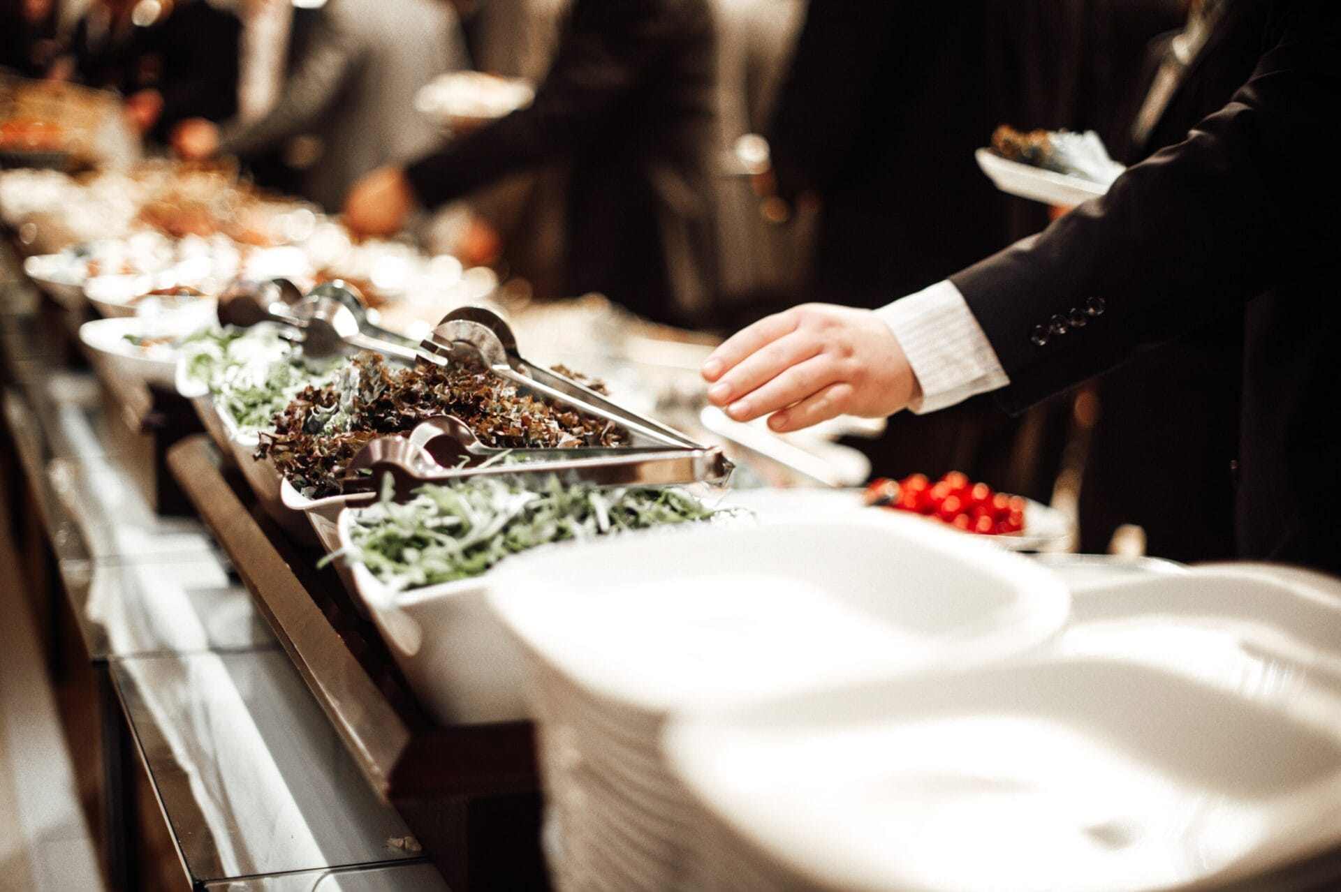 Buffet food presentation